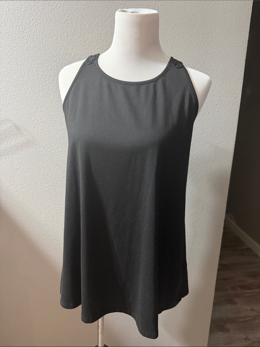 Black Tank Top Lace detail on back